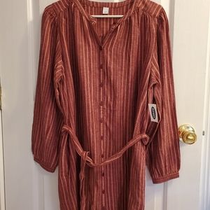 NWT shirt dress with waist tie